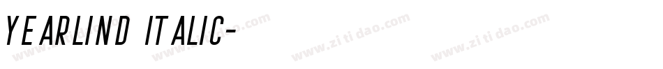 Yearlind Italic字体转换